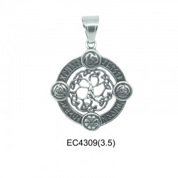 Pendentif en acier runes vikings