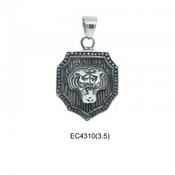Pendentif en acier tête de tigre